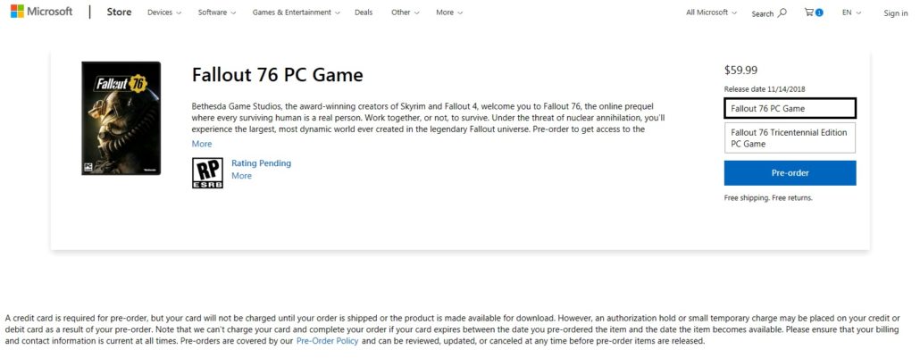fallout 76 preorder windows store 1030x401