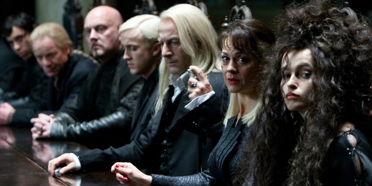 Death Eaters Harry Potter not all pure blood