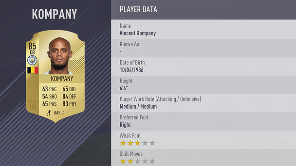 fifa 18 best defenders kompany