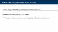 عرضه آپدیت 4.05 برای PS4