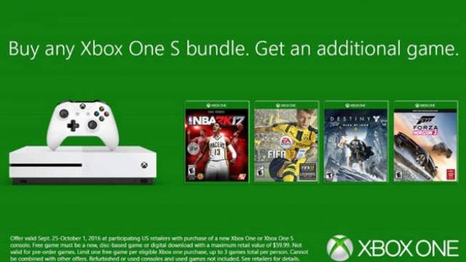 با خرید Xbox One S یک بازی رایگان هدیه بگیرید